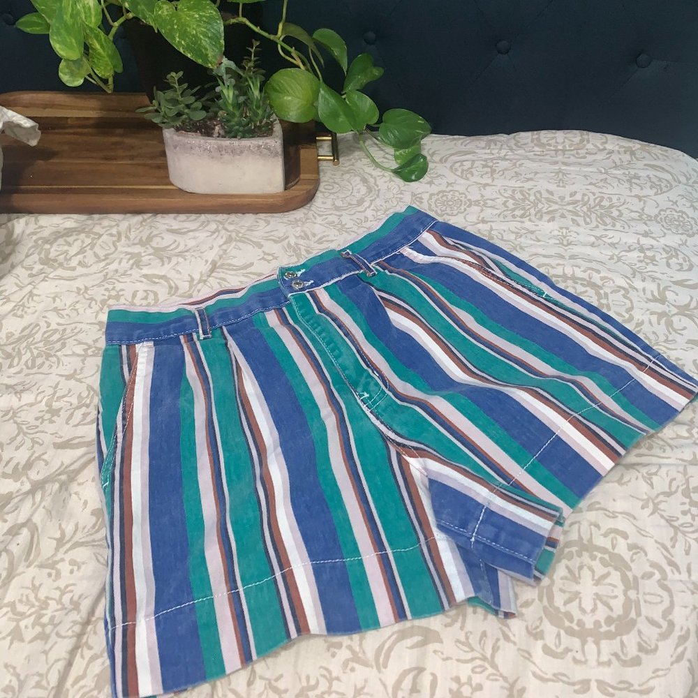 Striped Retro Style Shorts